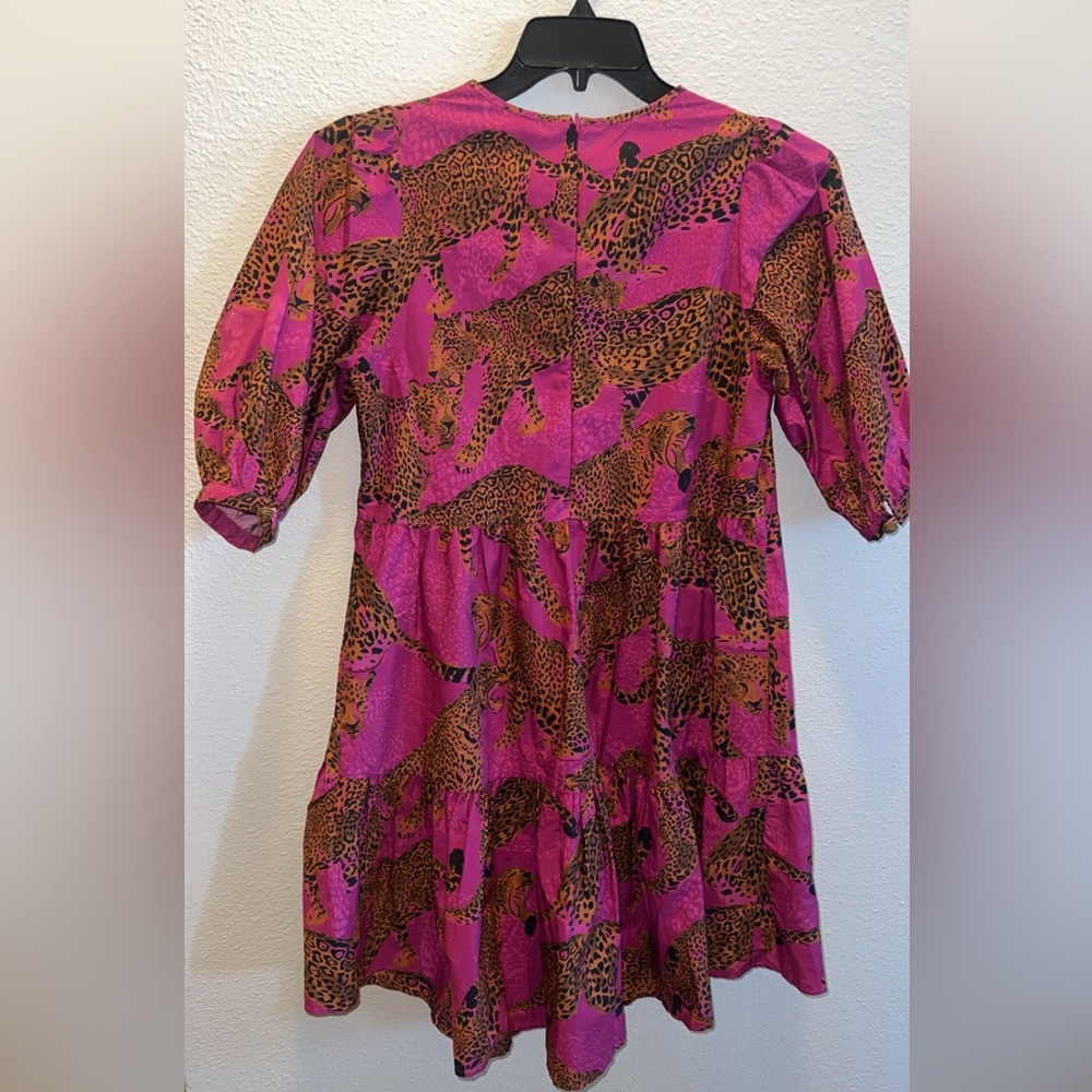 FARM Rio Fuchsia Leopard Mini Dress Size Small - Picture 4 of 9